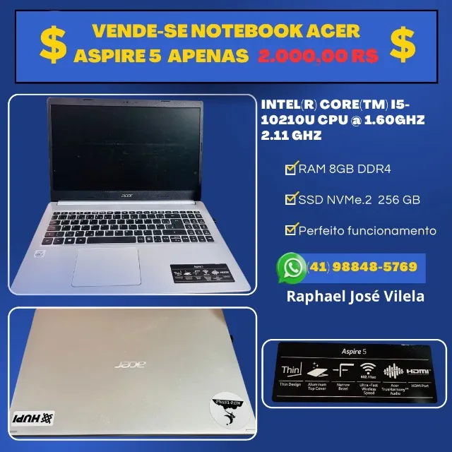Notebook Acer Aspire 5 - excelente estado