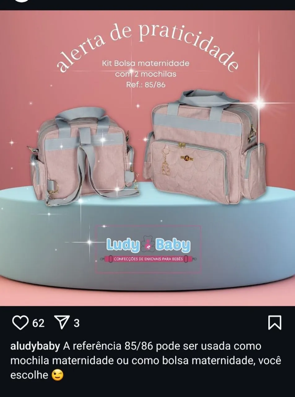 Kit Bolsa Maternidade com 2 Mochilas - Ref. 85/86