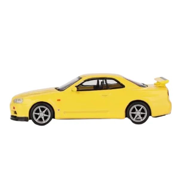 Nissan Skyline GT-R R34 V-Spec Lightning Yellow #762 Mini GT - Foto 4