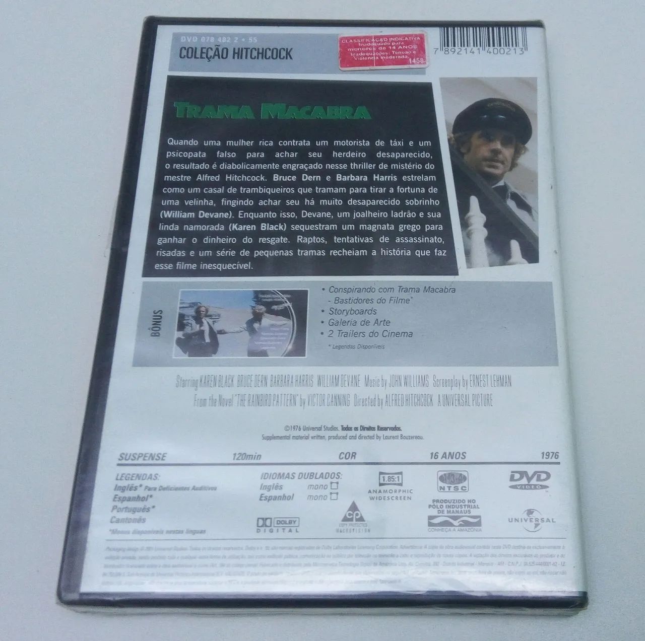DVD - Trama Macabra - Coleção Hitchcock - Novo e  Lacrado  - Foto 3