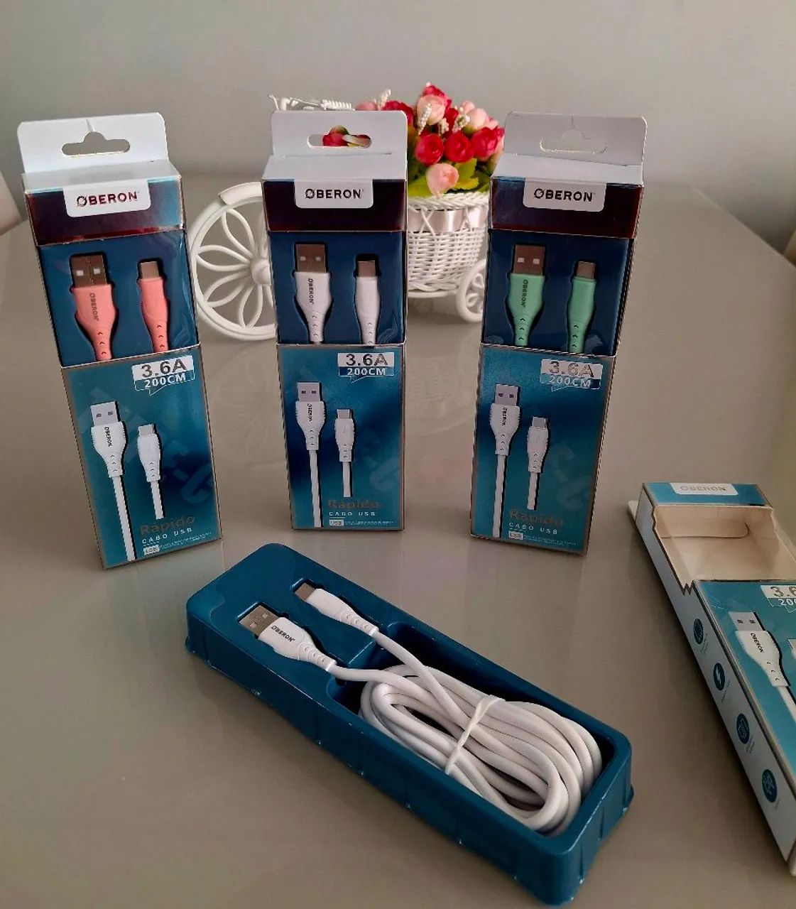 Cabo USB Oberon para Celular - Carregamento Rápido - Foto 4