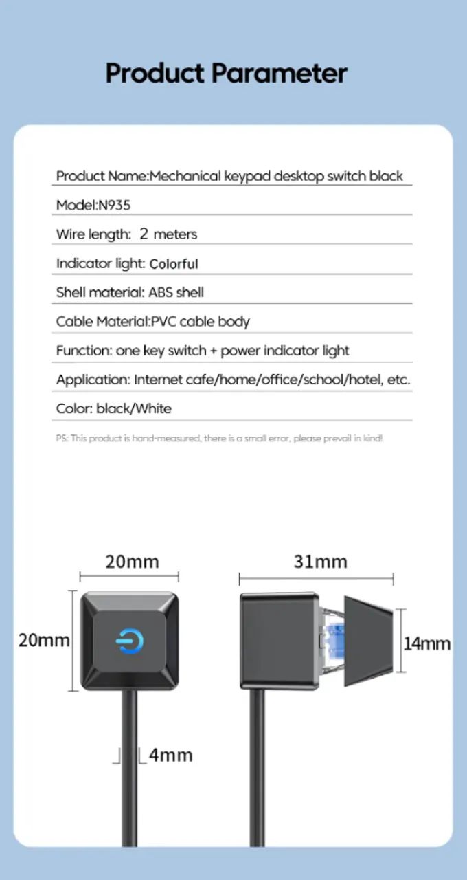 Interruptor de Mesa Para Computador - Foto 2