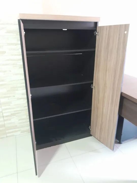 Conjunto de Mesa e Armário para Escritório - Foto 3