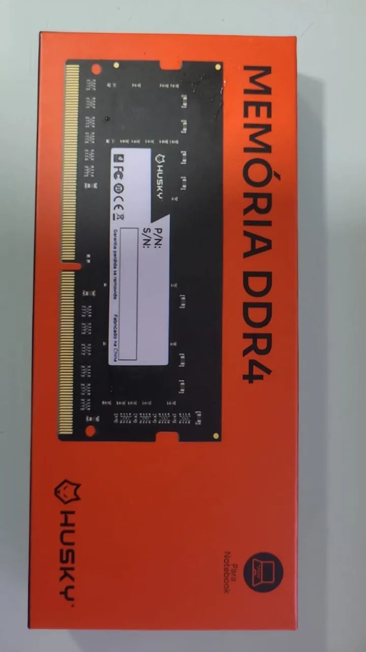 Memória RAM 8gb 3200 ddr4 NOVA lacrada Husky CL19 notebook - Foto 2