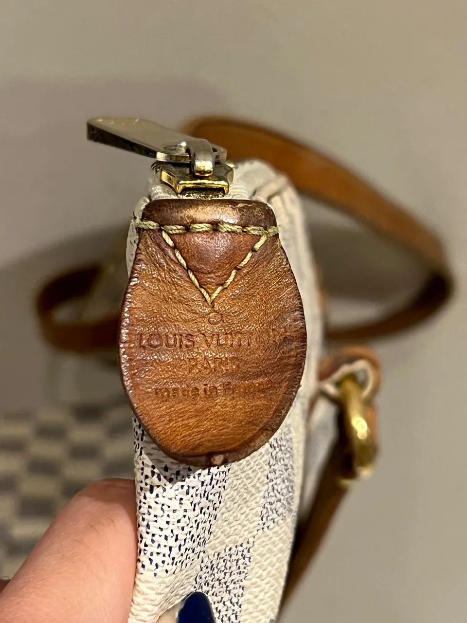 Bolsa Original Usada Louis Vuitton Totally Damier Azur GM - Foto 6