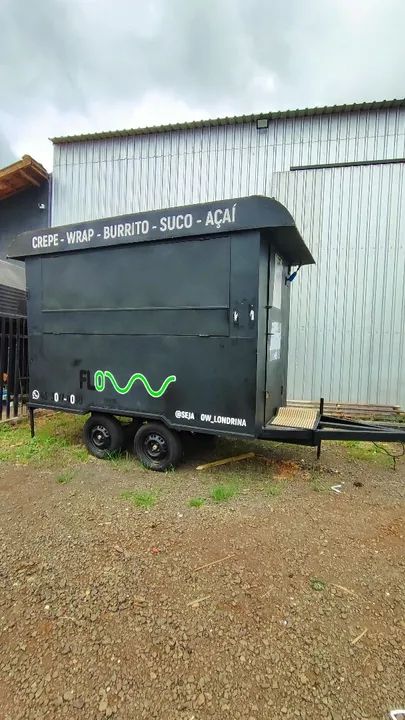 Trailer Food truck, pronto para trabalhar, completo e trucado