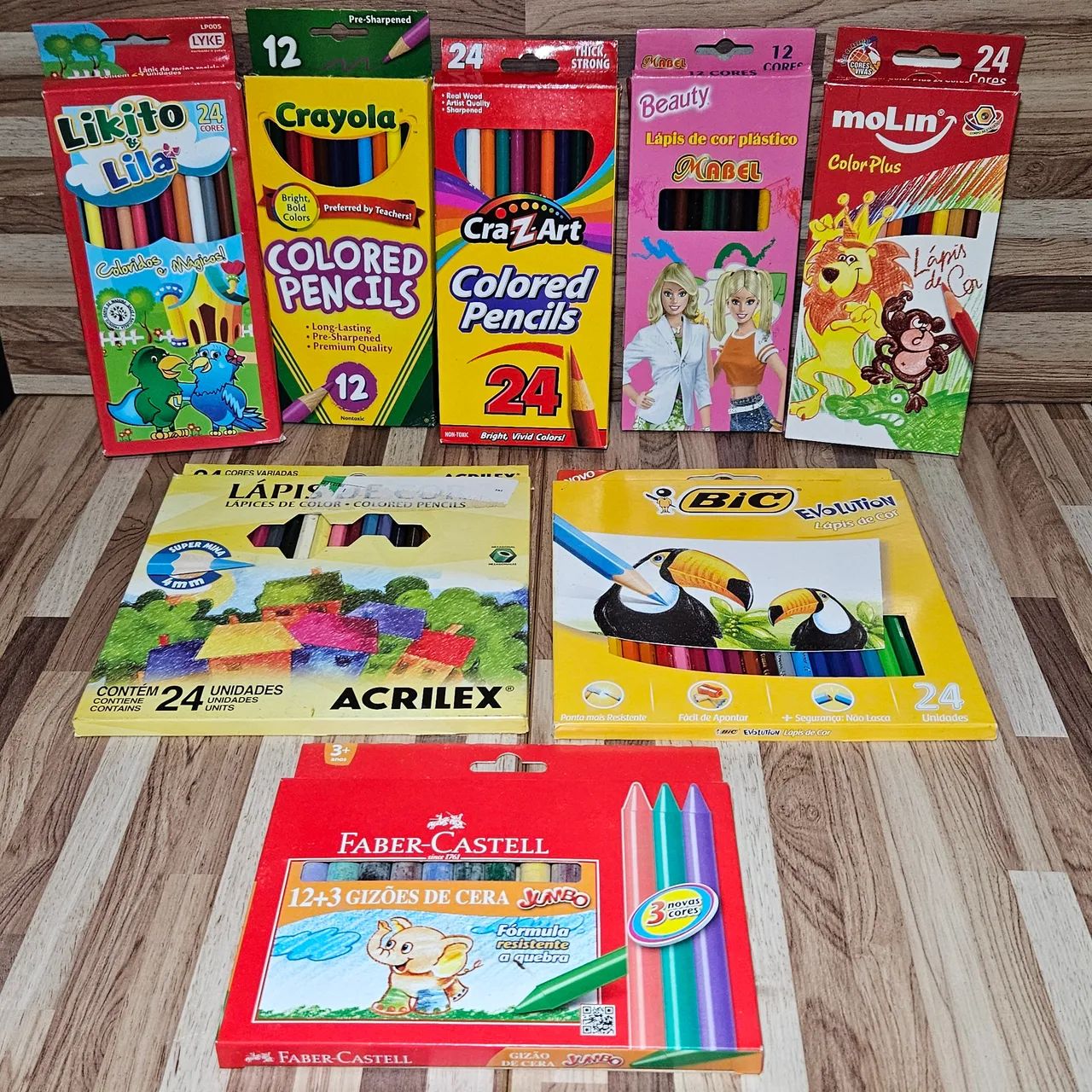 Kit Colorir e Desenhar 240 Lápis 15 Gizões  - Foto 2