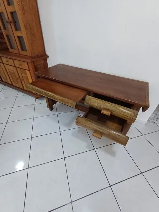 escrivaninha rustica madeira maciça - Foto 3
