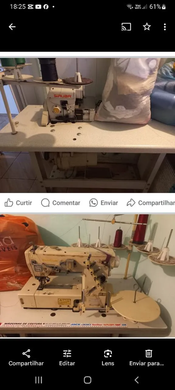 Máquina de costura industrial Siruba
