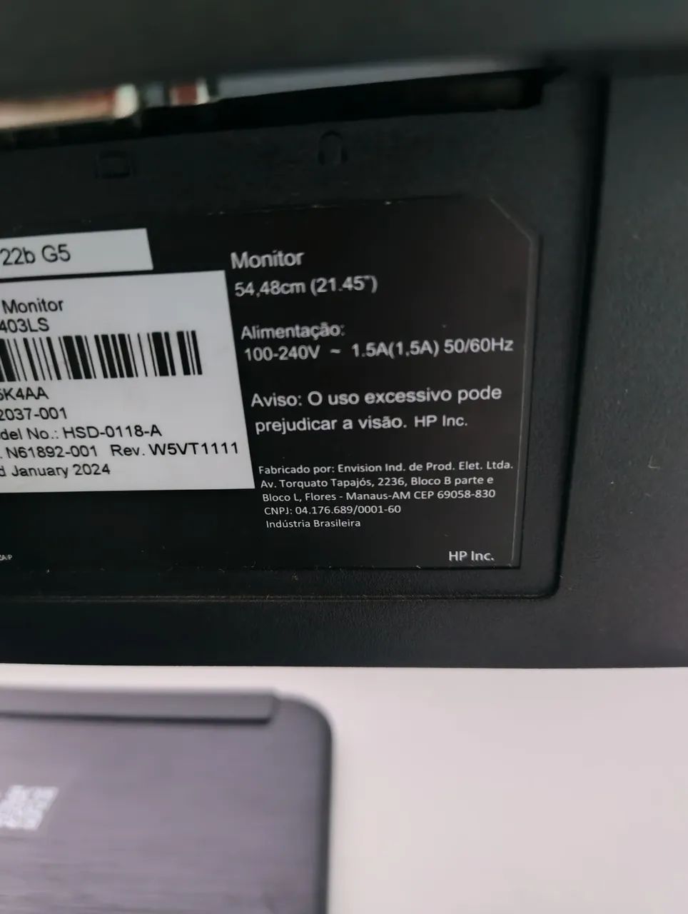 Monitor LED 21,45pol HP P22b G5 8D5K4AA (VA, Full HD, VGA, HDMI) Novo  - Foto 5