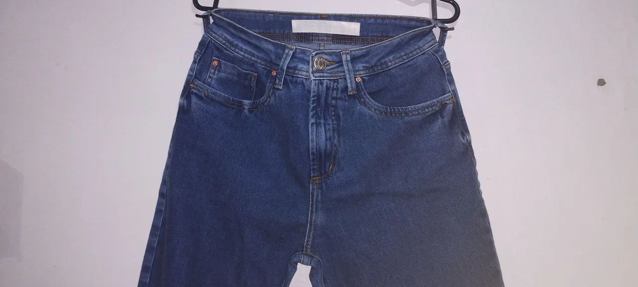 Calça Jeans feminina  MON , Azul indigo  - Foto 2