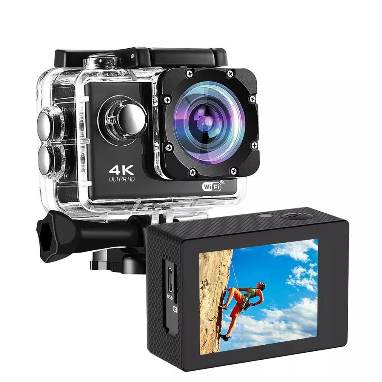 Camera açao sports 4k wifi filmadora esportiva prova dagua