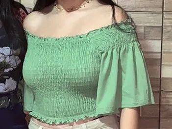 Top cropped ombro a ombro Verde (P) - Foto 4