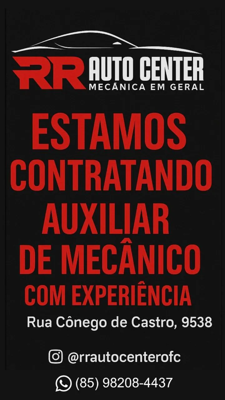 Vaga de auxiliar ou mecânico 