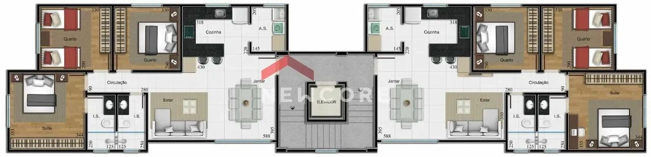 Apartamento em Rua Santos - Jardim América - Belo Horizonte/MG