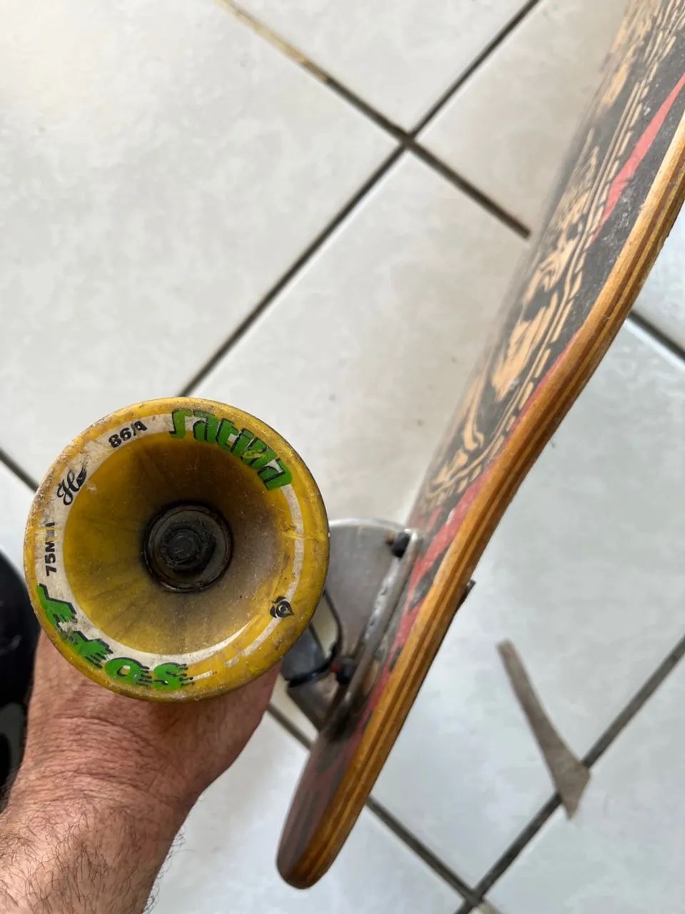 Longboard com rolamentos red bones - Foto 3