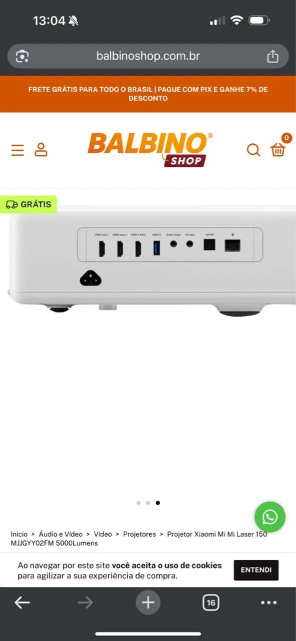 Projetor Laser Xiaomi Mi Laser Projector 150" - Foto 4