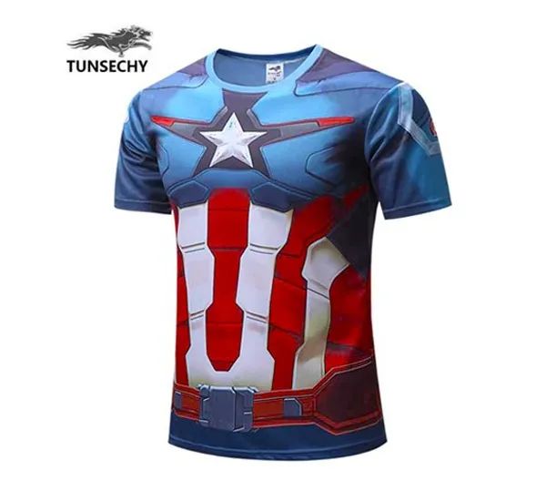 Camiseta Camisa Masculina Anime Capitão América 3d ( M ) Importada Gosplay Criança Adulto