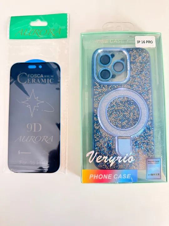 Capinha para iPhone 16 pro + película de cerâmica  - Foto 4