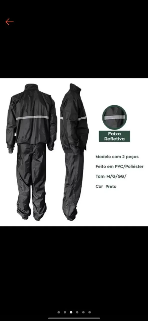 Conjunto de chuva impermeável para moto