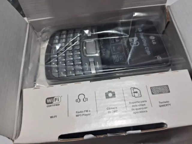 celular lg c-199 com teclado qwerty novo ideal para idosos e empresas