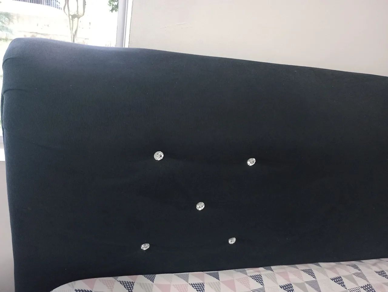 Cabeceira tecido preta  - Foto 2