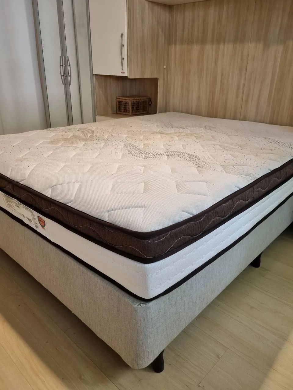 Cama casal box com colchão botafogo - Foto 2