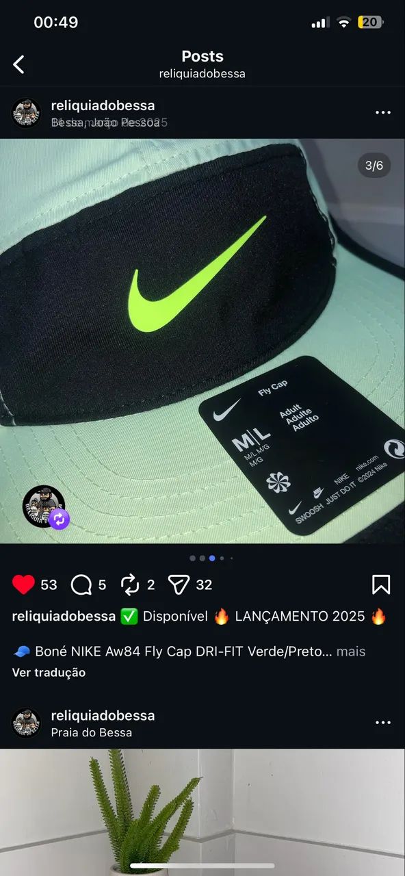 BONÉ NIKE AW84 DRI FIT FLY CAP ORIGINAL - Foto 5