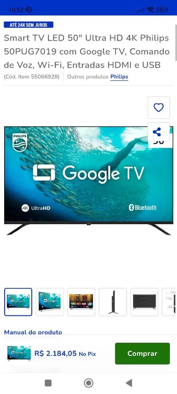 TV 50 polegadas PHILIPS  - Foto 3