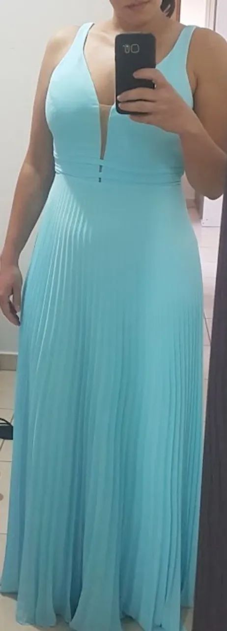 Vestido de Festa Azul - Foto 3