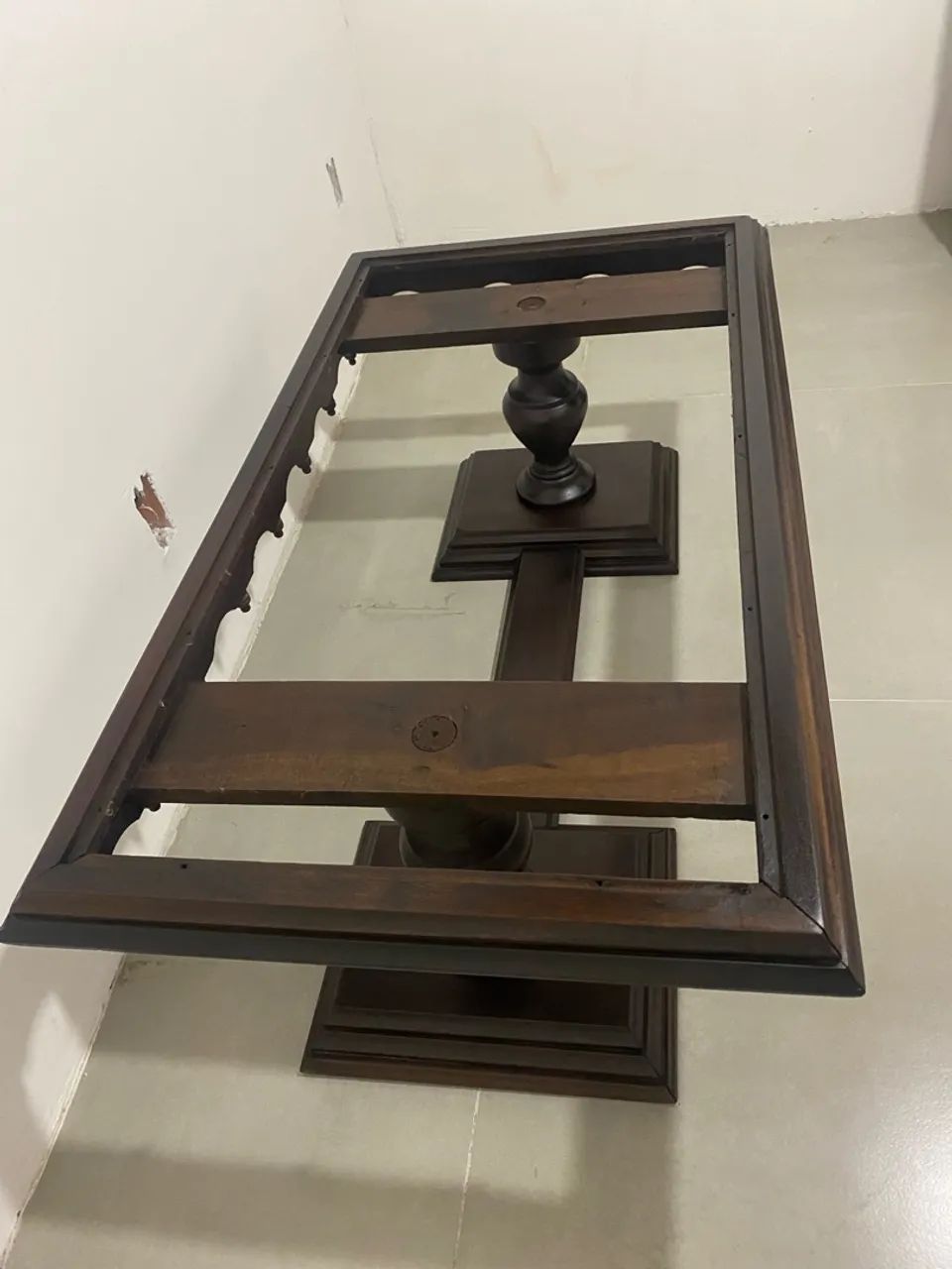 Mesa de centro em madeira maciça década 70