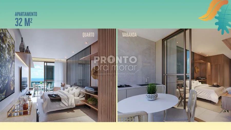 Flat com 1 quarto em Carneiros
