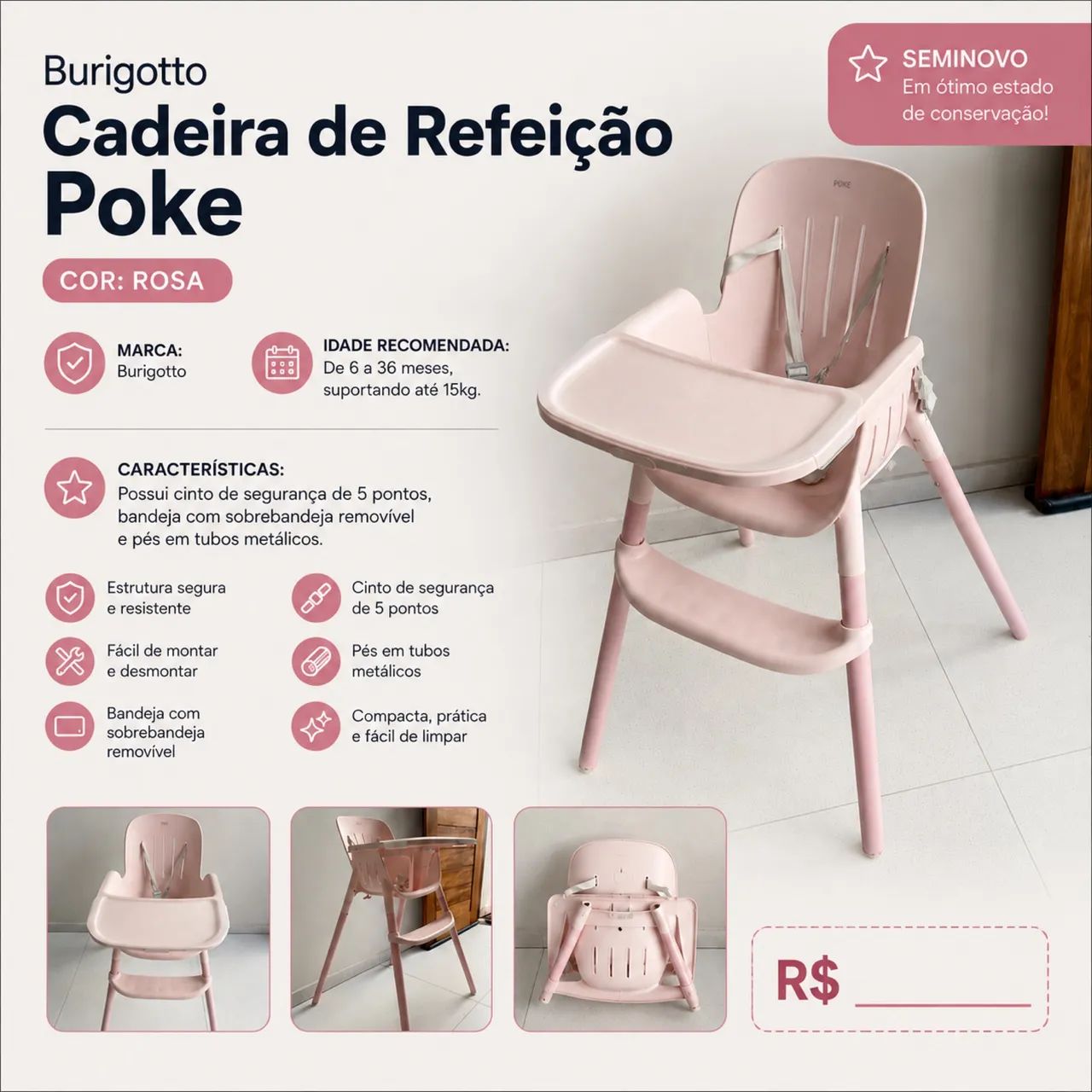 Cadeira de Refeição Poke 