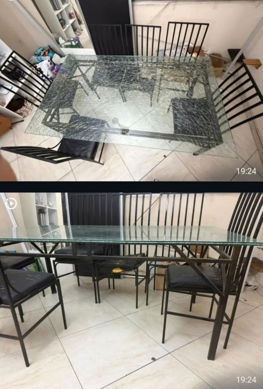 Jogo de mesa de vidro - Foto 2