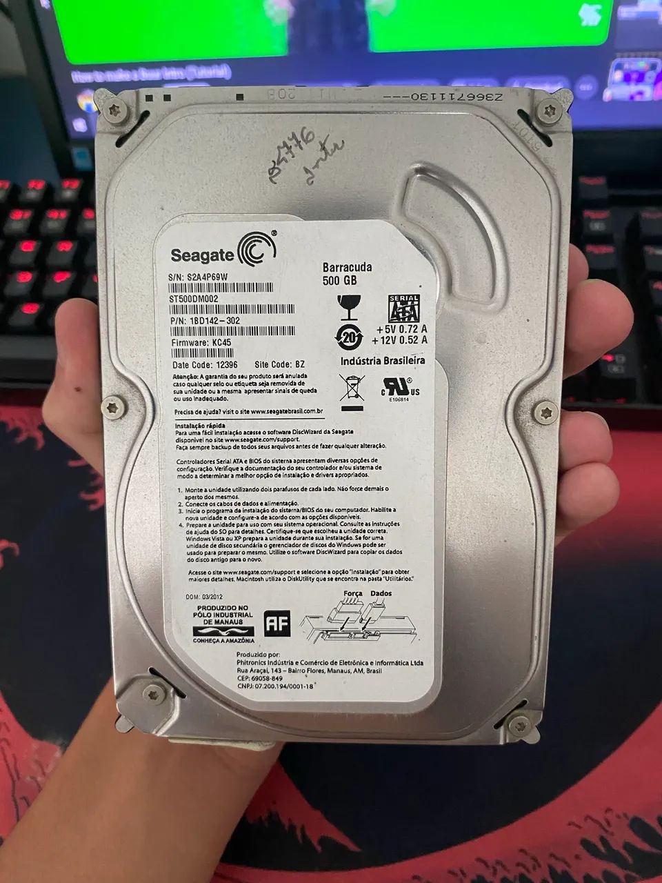 HD Seagate 500GB funcionando