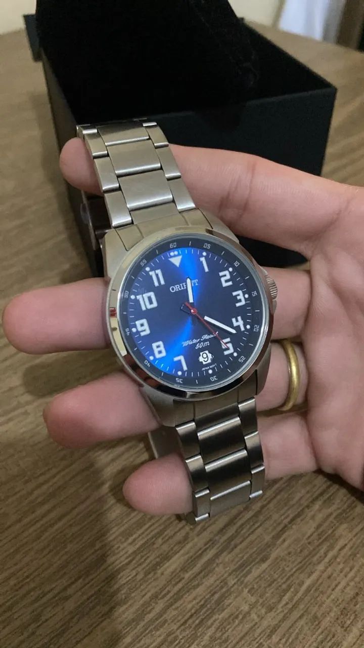 Relógio Orient Original Fundo Azul