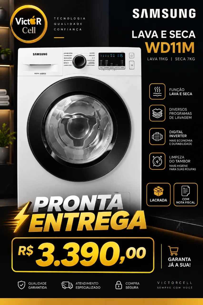 Lava e Seca Samsung | Lacrada | Pronta Entrega 