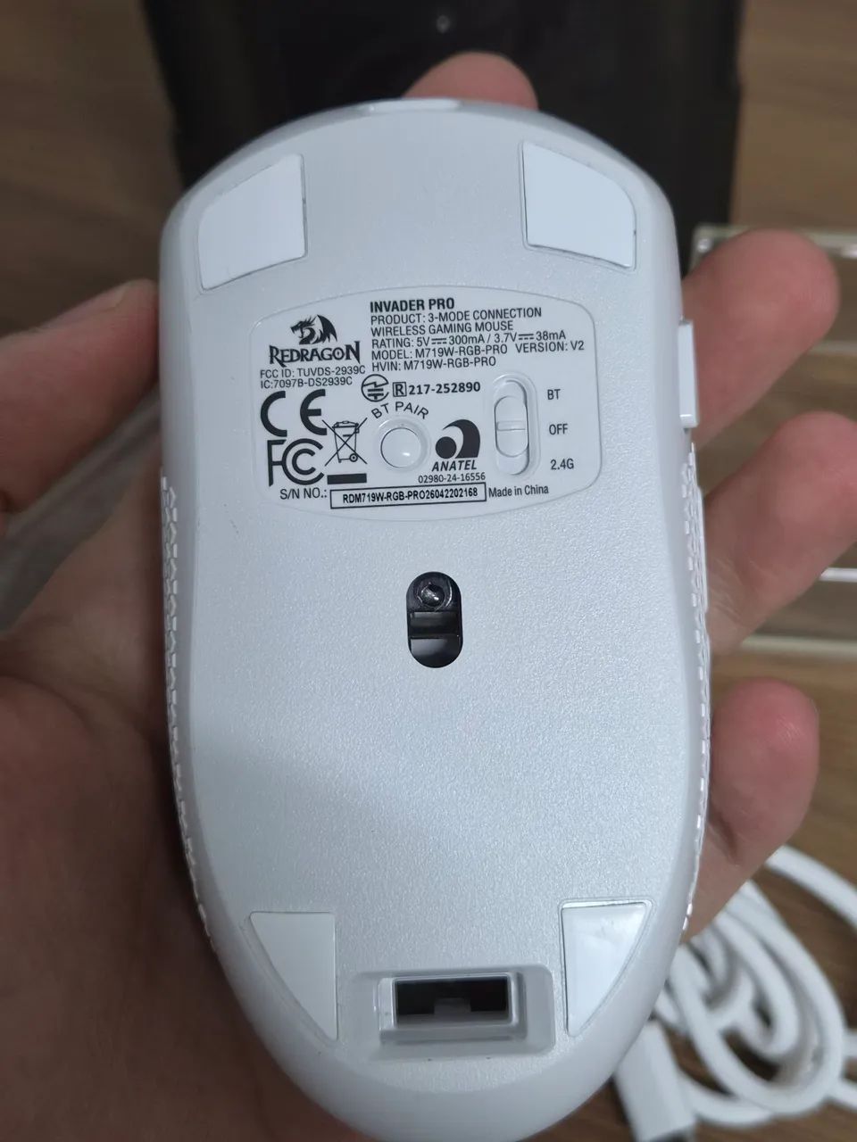 Mouse Redragon Invader pro Sem fio tri mode - Foto 3