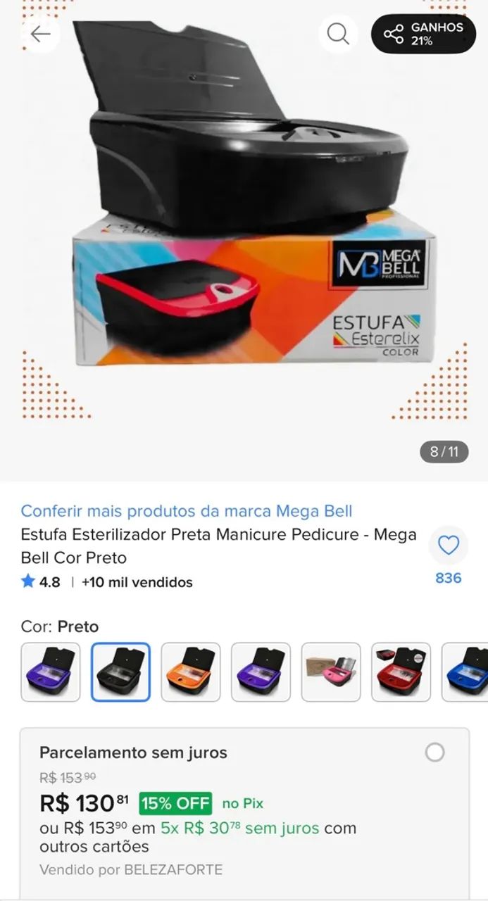 ESTUFA ESTERELIX + SUPORTE APOIO DE PÉ - Foto 2