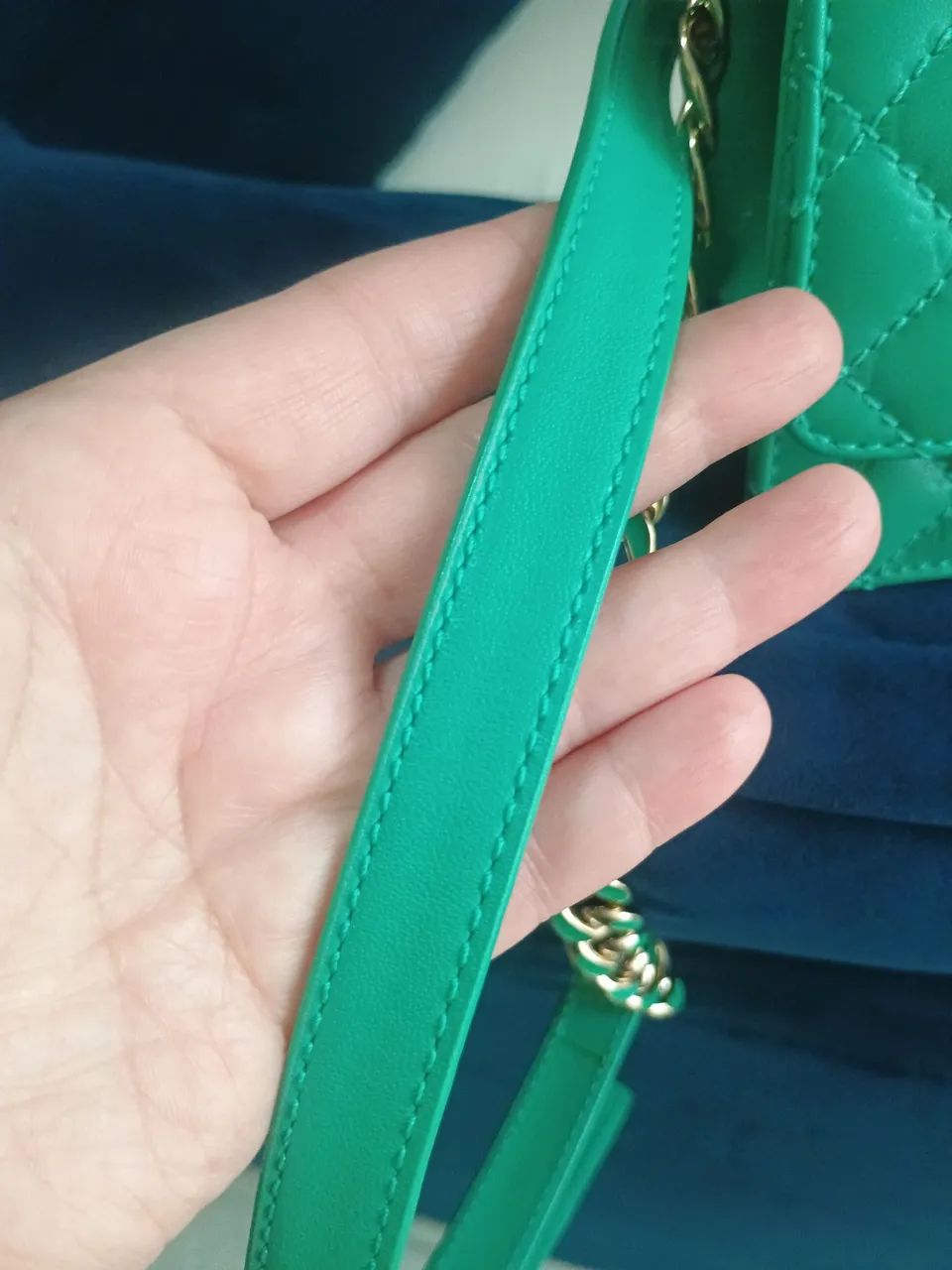 Bolsa Victor Hugo verde couro original  - Foto 3