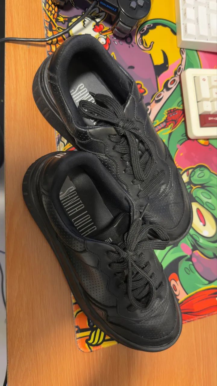 Tênis Santa Lolla Preto ? Couro Legítimo  - Foto 2