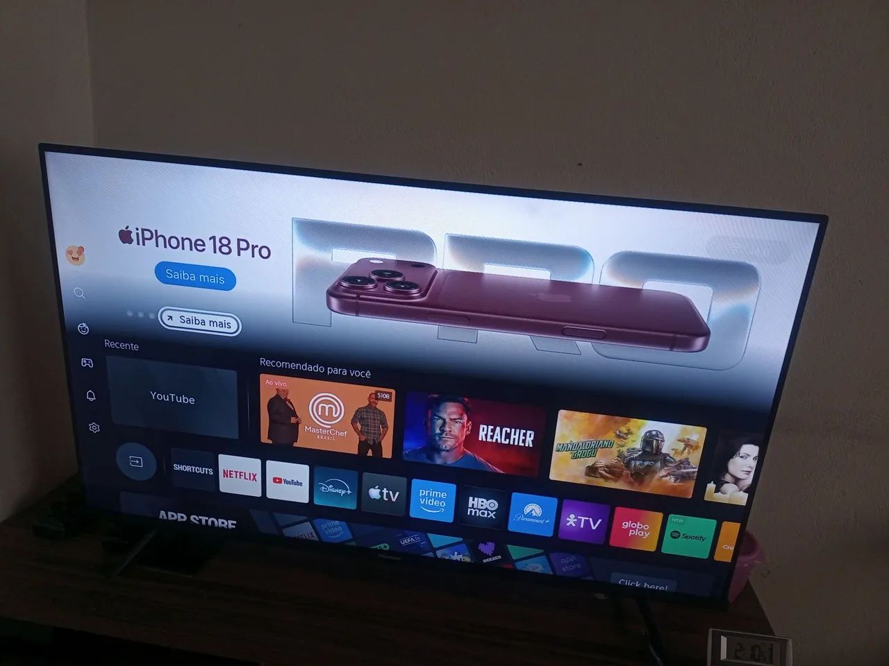 TV HISENSE GLOBAL 43 POLEGADAS 6 mês de uso