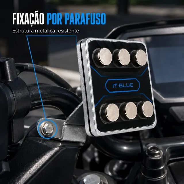 Suporte de celular para moto super imã guidão - Foto 4