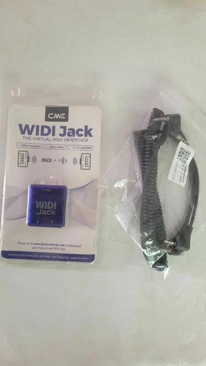 WIDI Jack + 2 cabos P2 midi 