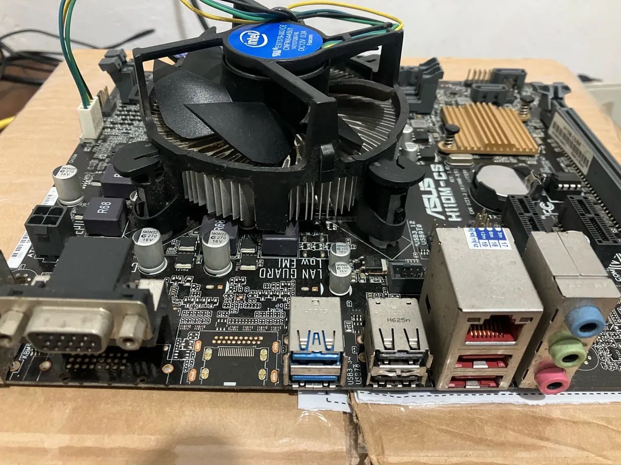 Kit placa mãe Asus H110m-cs e processador i3 7100 - Foto 3