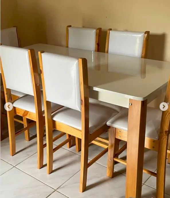 Mesa de jantar 6 cadeiras mdf