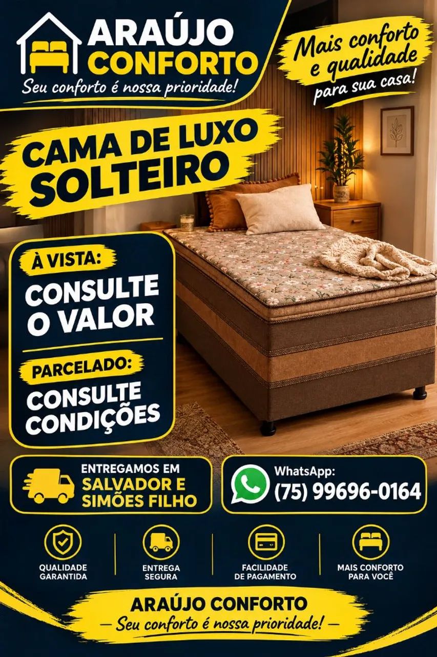 Cama de luxo solteiro 