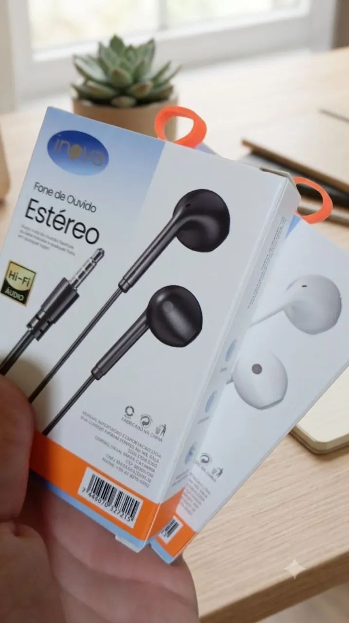 Fone de Ouvido Estéreo Para Tablet Ou Celular Android e iPhone - P2 - Som HD Com Cabo - Foto 2