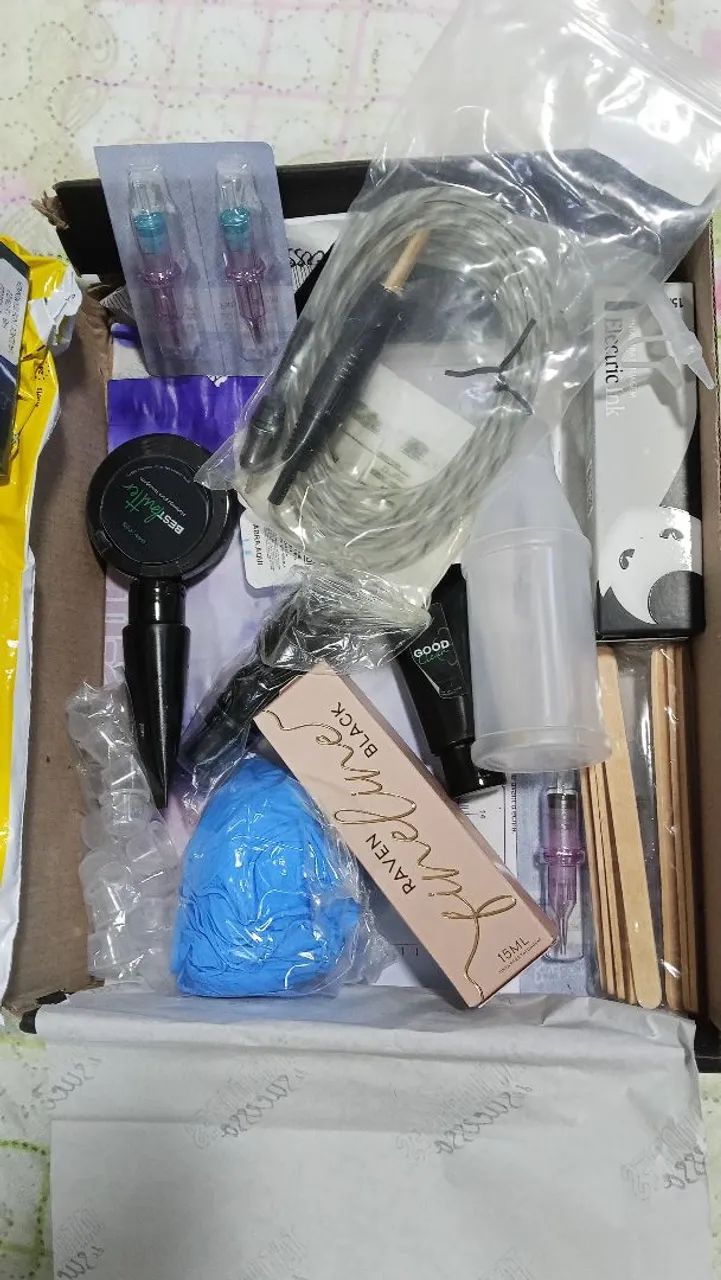 Kit para tatuadores + peles artificiais  - Foto 3