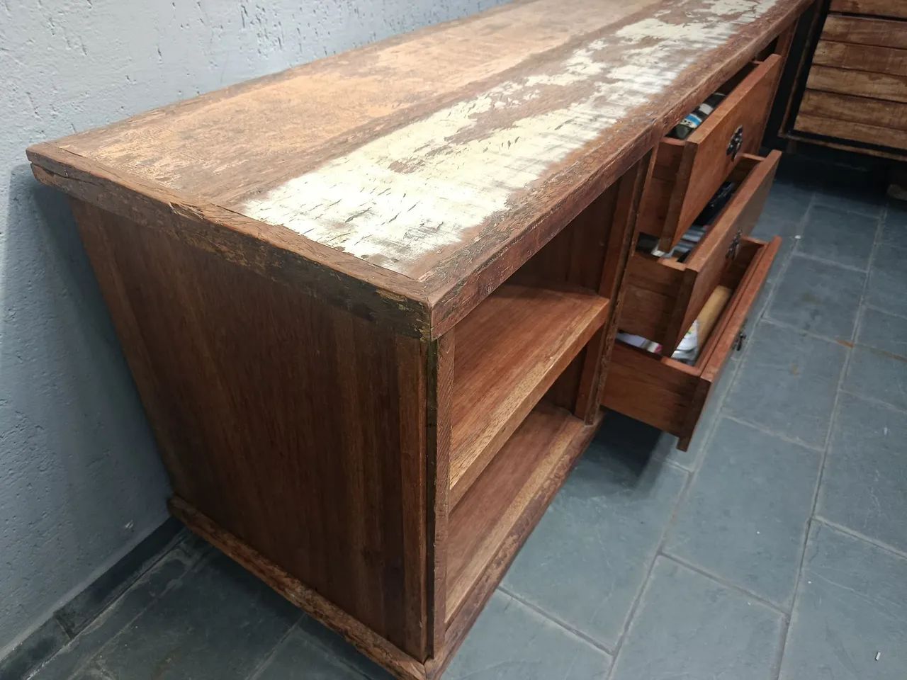Rack rustico madeira maciça  - Foto 4